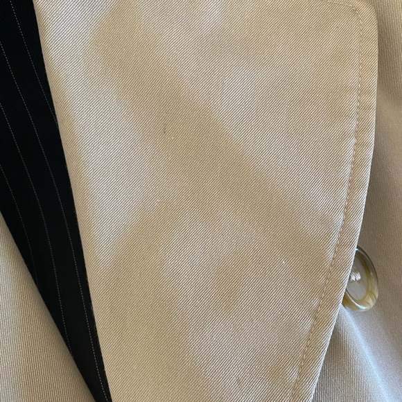 Unique Vintage Burberry Tan Trench Coat w/ Removable Wool Liner Sz 10 XXLong - Picture 12 of 15